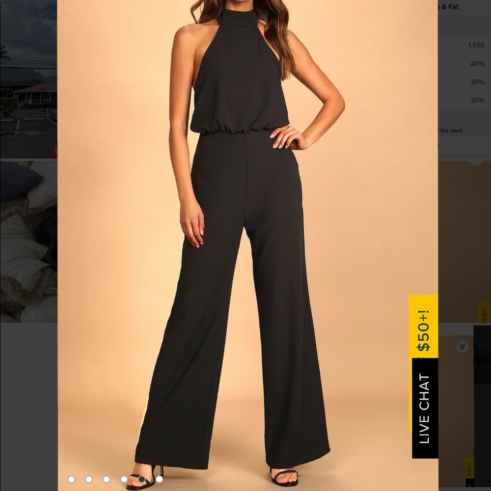 Moment for Life Black Halter Jumpsuit